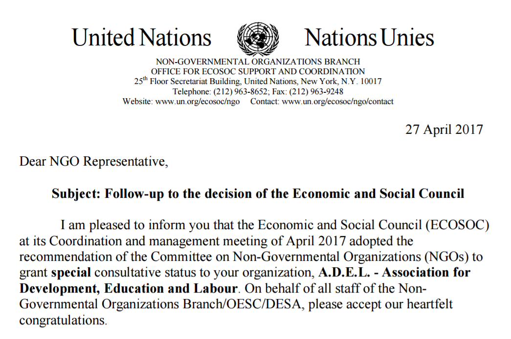 We represent in United Nations